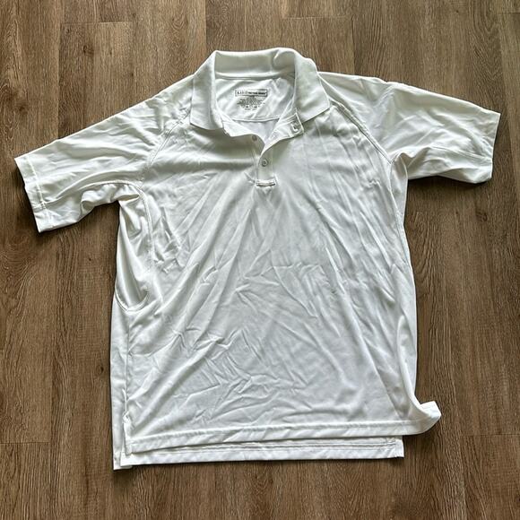 5.11 Tactical Jersey Short Sleeve Polo White Size Large Workwear - Picture 1 of 7